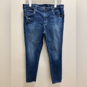 AG Adriano Goldschmied The Stevie Ankle Slim Straight Jeans Stretch Women's 31R